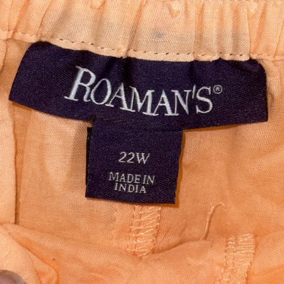 Romans Peach Lace Trim Boho 100% Cotton Maxi Skirt Fairy CottageCore Size 22 - Picture 6 of 10